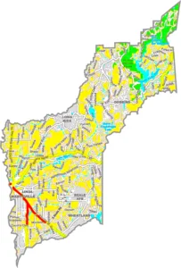 Yuba County California GIS Map showing county boundaries, cities, roads, and geographic features.
