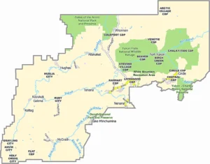 Yukon-Koyukuk Census Area Alaska Map Showing Boundaries