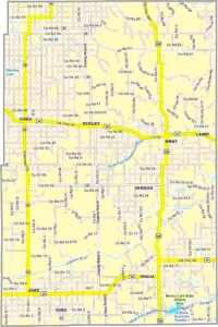 Yuma County Colorado GIS Map showing county boundaries, cities, roads, and geographic features. showing county boundaries, cities, roads, and geographic features.